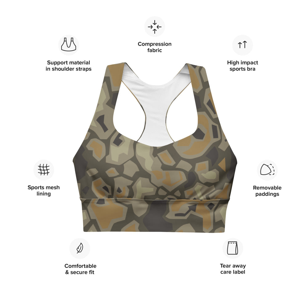 Rock CAMO Longline sports bra - Womens Sports Bra