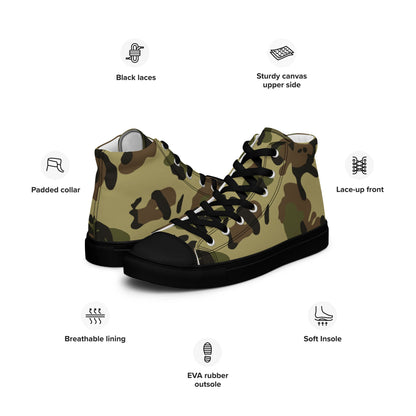 Romanian Flecktarn CAMO Mens high top canvas shoes - High Top Canvas Shoes