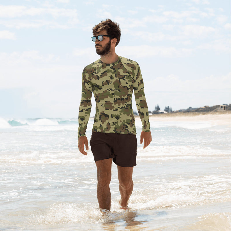 Flecktarn Romanian Woodland CAMO Mens Long-Sleeve Rash Guard - XS