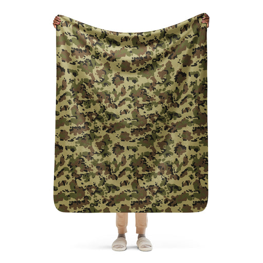 Flecktarn Romanian Woodland CAMO Sherpa Blanket - 50″×60″