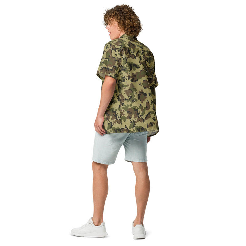 Flecktarn Romanian Woodland CAMO Unisex Short-Sleeve Button Shirt - Button-Up