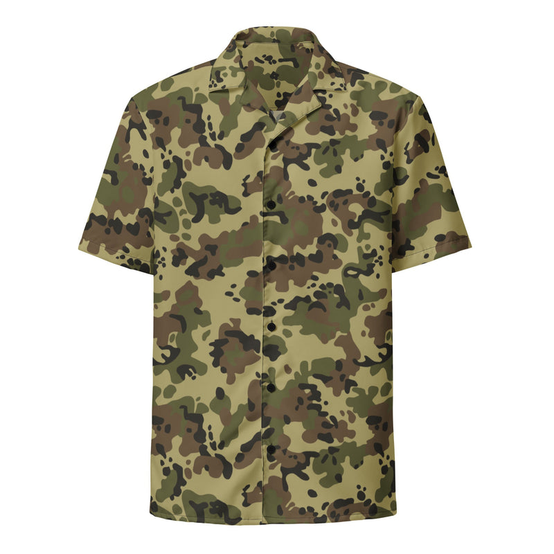 Flecktarn Romanian Woodland CAMO Unisex Short-Sleeve Button Shirt - Button-Up
