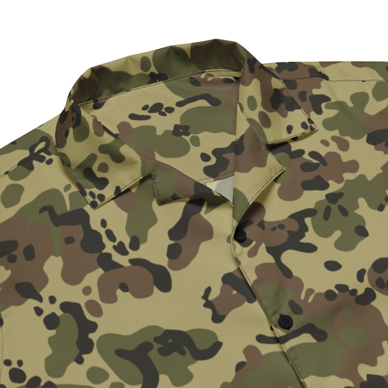 Flecktarn Romanian Woodland CAMO Unisex Short-Sleeve Button Shirt - Button-Up