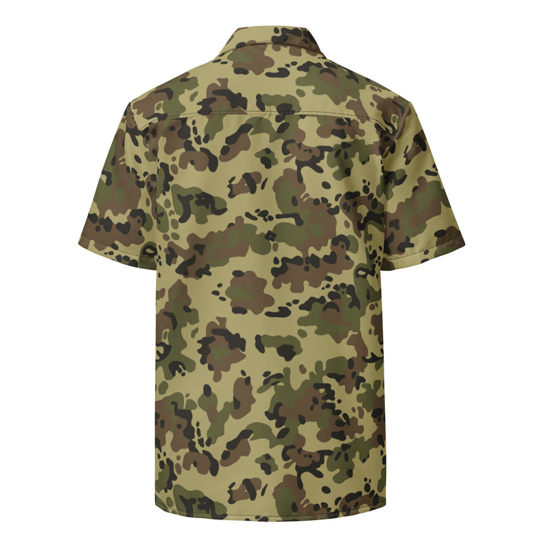 Flecktarn Romanian Woodland CAMO Unisex Short-Sleeve Button Shirt - Button-Up