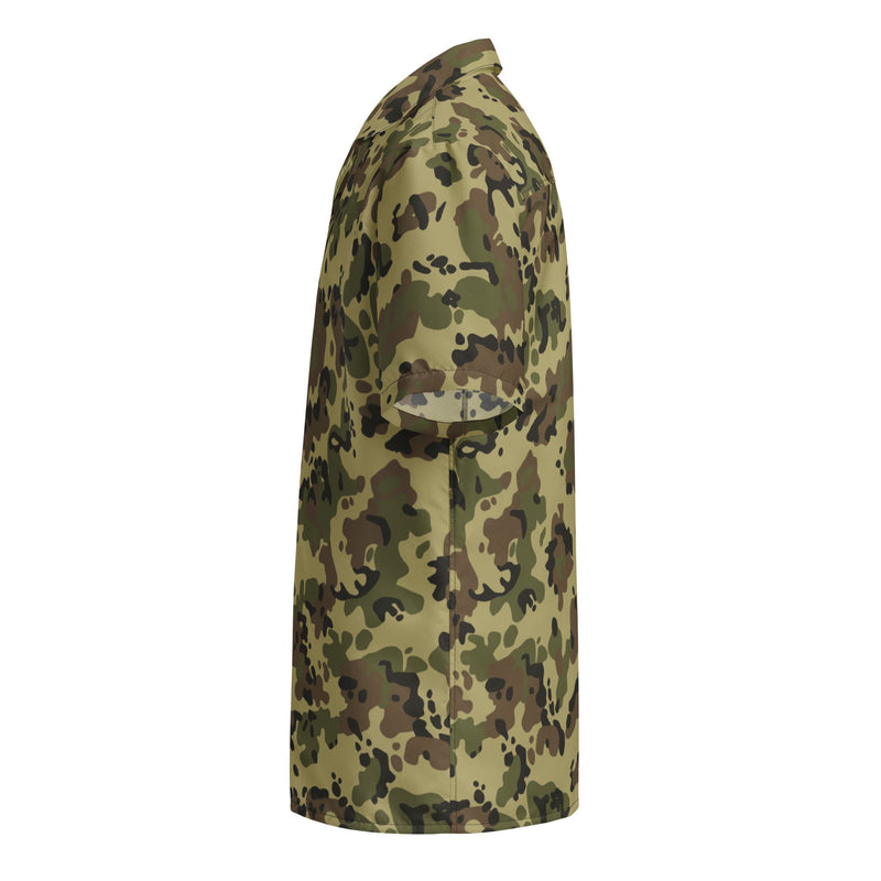 Flecktarn Romanian Woodland CAMO Unisex Short-Sleeve Button Shirt - Button-Up