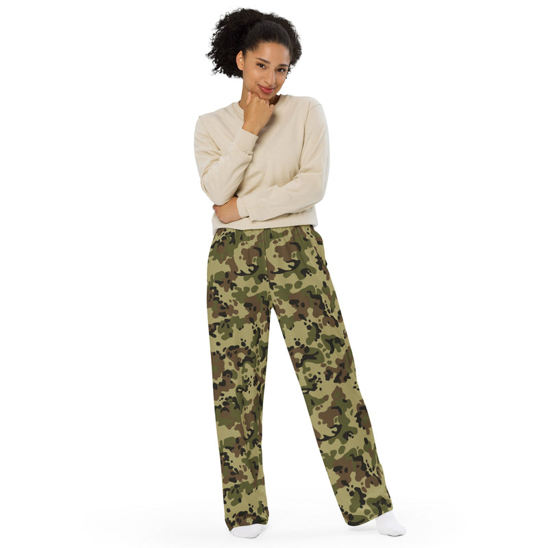 Flecktarn Romanian Woodland CAMO Unisex Wide-Leg Leisure Pants - Pant