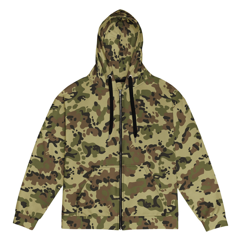 Flecktarn Romanian Woodland CAMO Unisex Zip Hoodie - 2XS