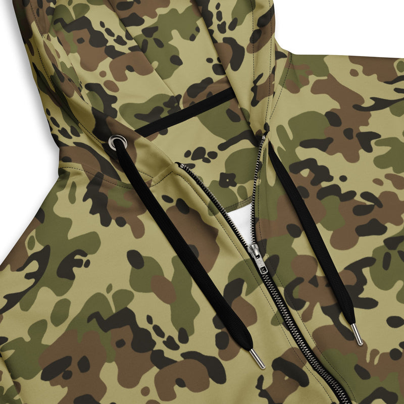 Flecktarn Romanian Woodland CAMO Unisex Zip Hoodie