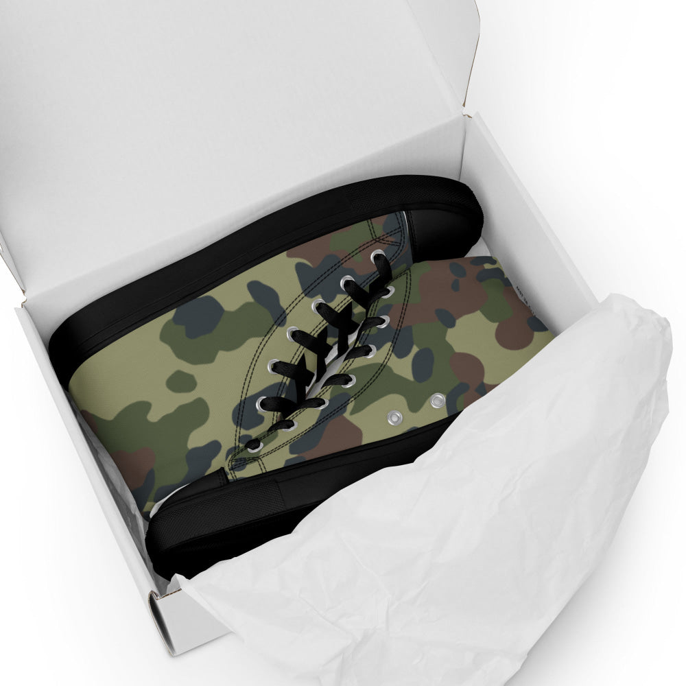 Romanian M1994 Fleck Summer CAMO Men’s high top canvas shoes - Mens High Top Canvas Shoes