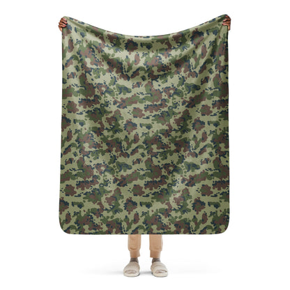 Romanian M1994 Fleck Summer CAMO Sherpa blanket - 50″×60″ - Blanket