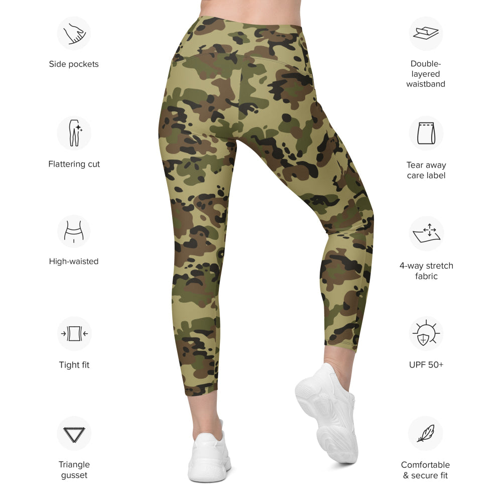 Romanian M93 Fleck CAMO Leggings with pockets - Womens With Pockets