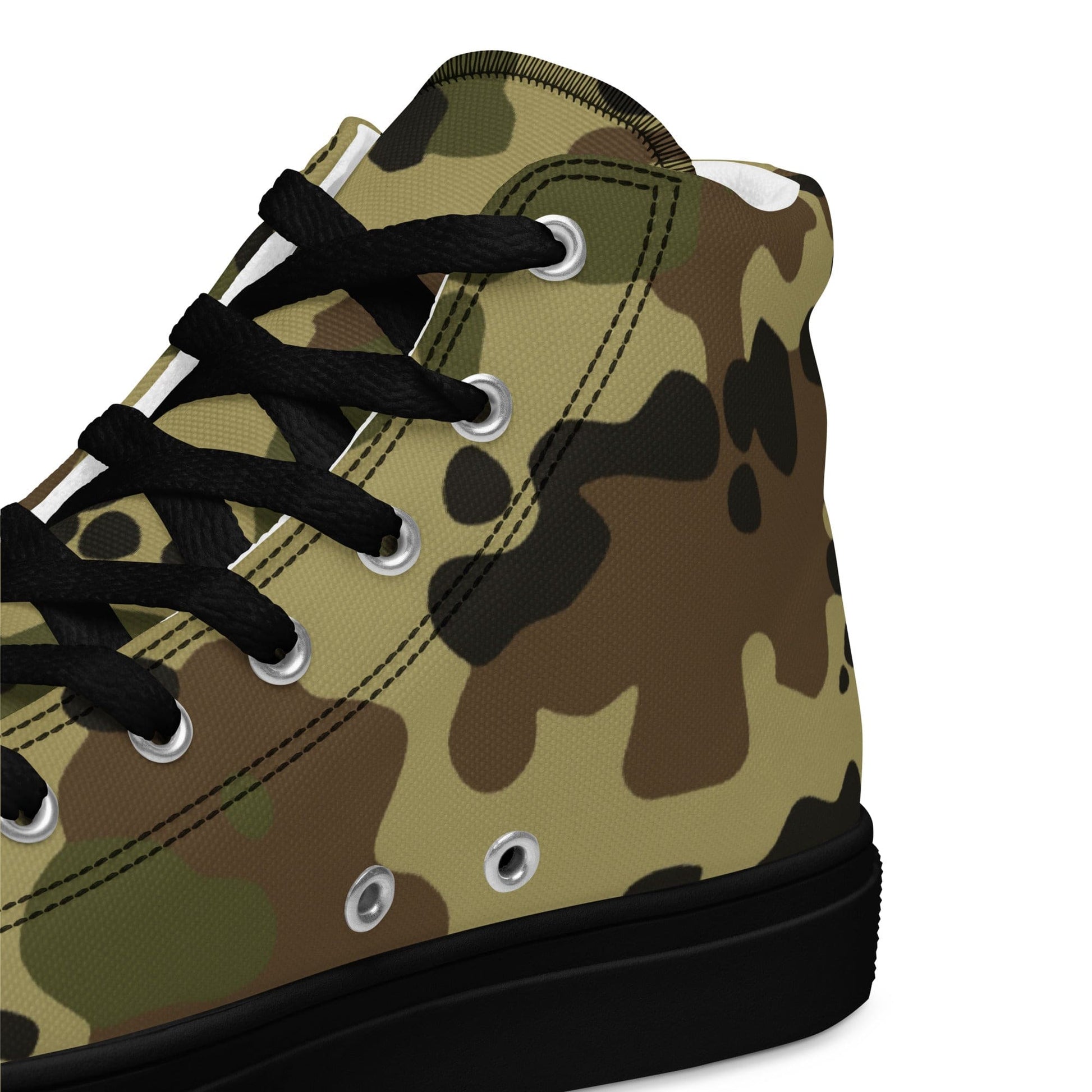 Romanian M93 Fleck CAMO Men’s high top canvas shoes - Mens High Top Canvas Shoes