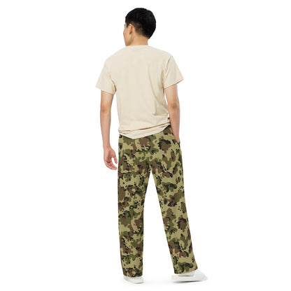 Romanian M93 Fleck CAMO unisex wide-leg pants - Unisex Wide-Leg Pants