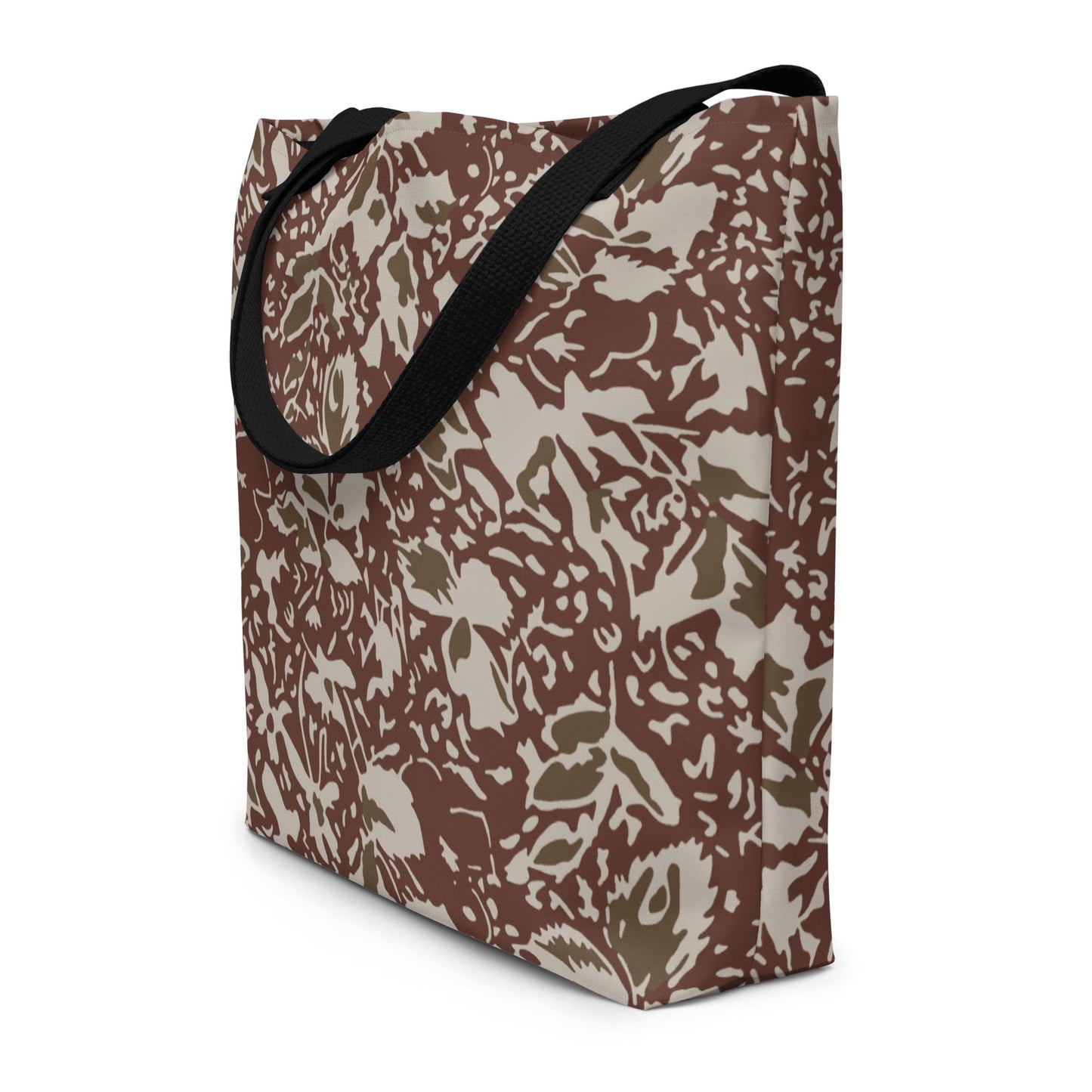 Romanian Soviet 1990 Leaf Autumn CAMO Large Tote Bag - Bags