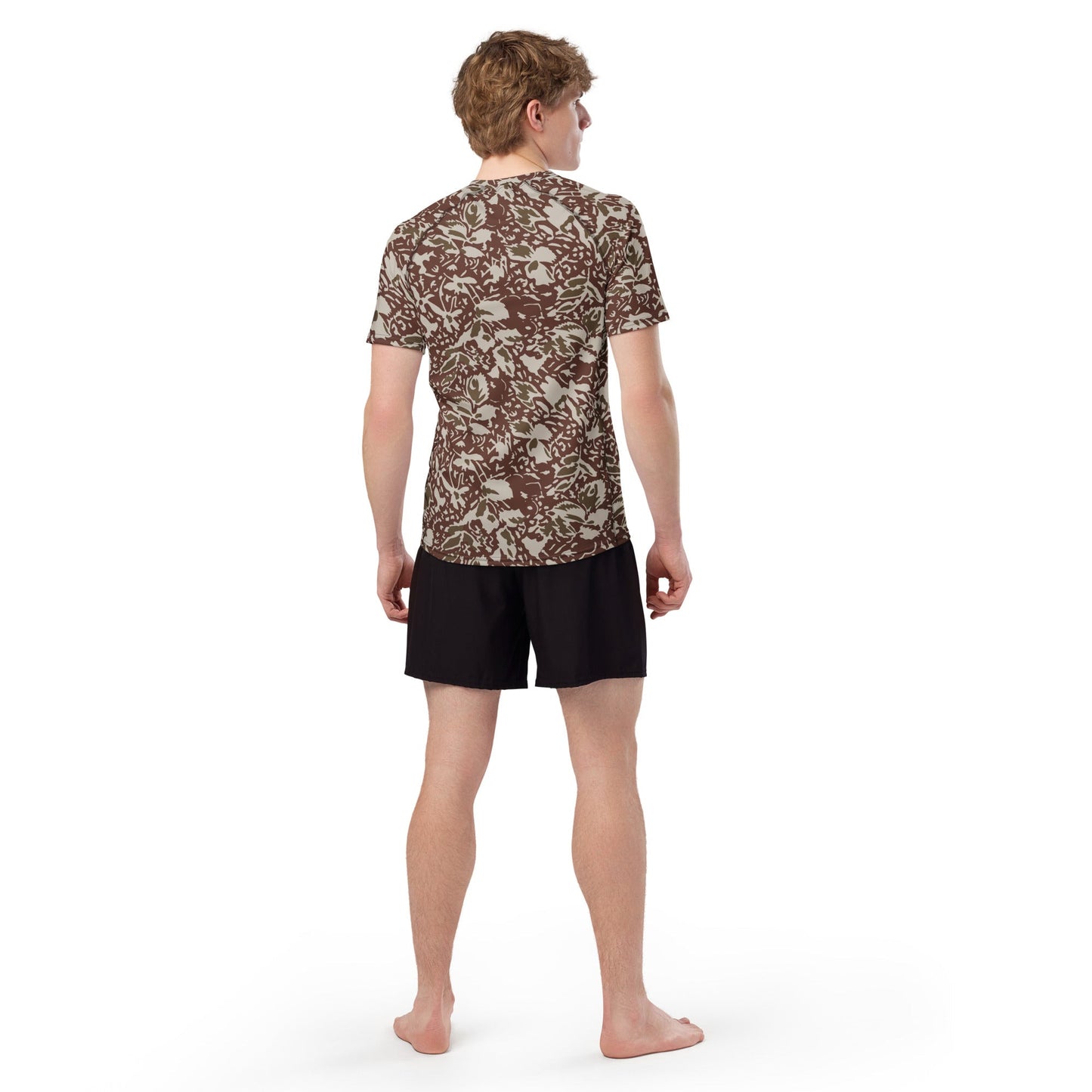 Romanian Soviet 1990 Leaf Autumn CAMO Mens Short-Sleeve Rash Guard - Short-sleeve Guards