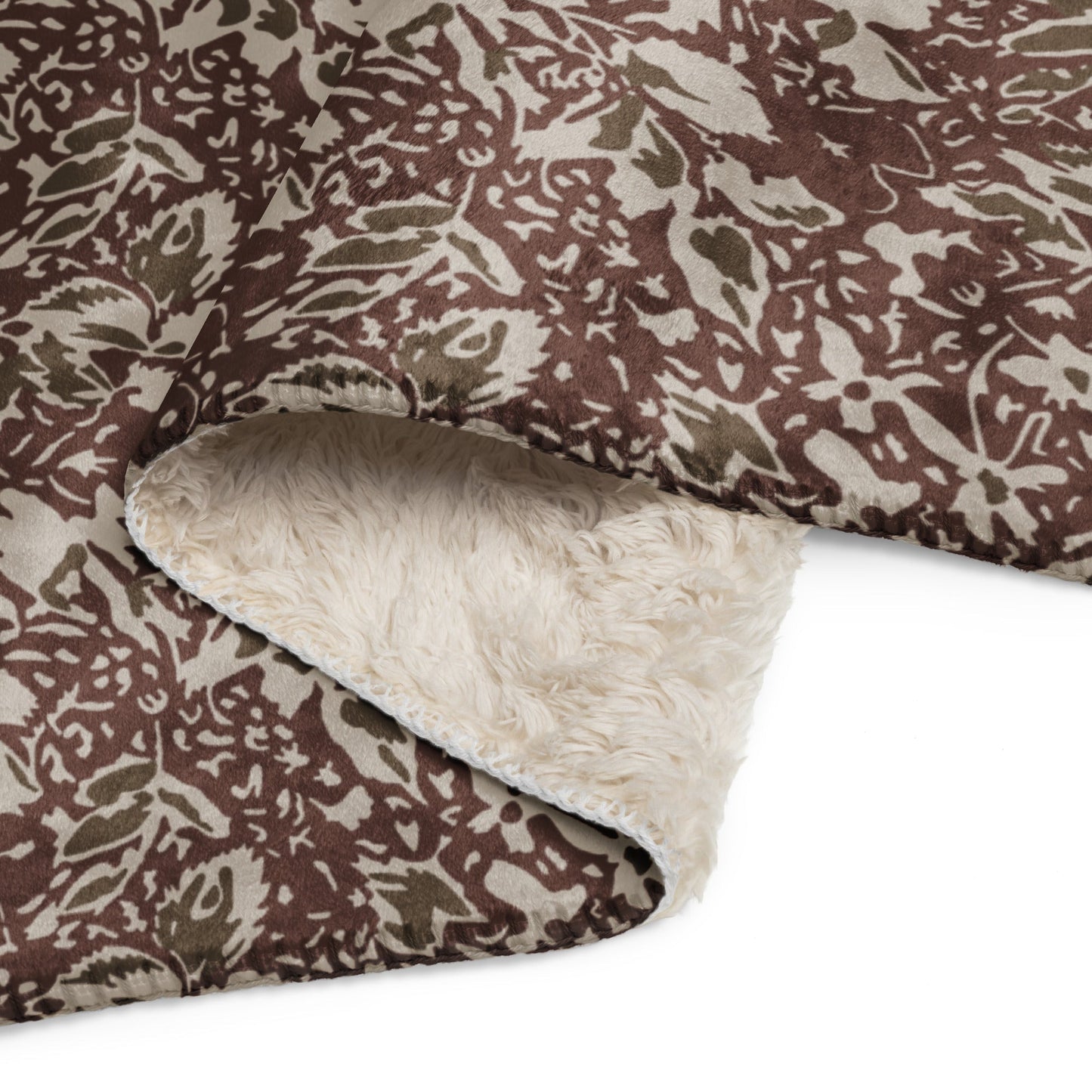 Romanian Soviet 1990 Leaf Autumn CAMO Sherpa blanket - Blankets