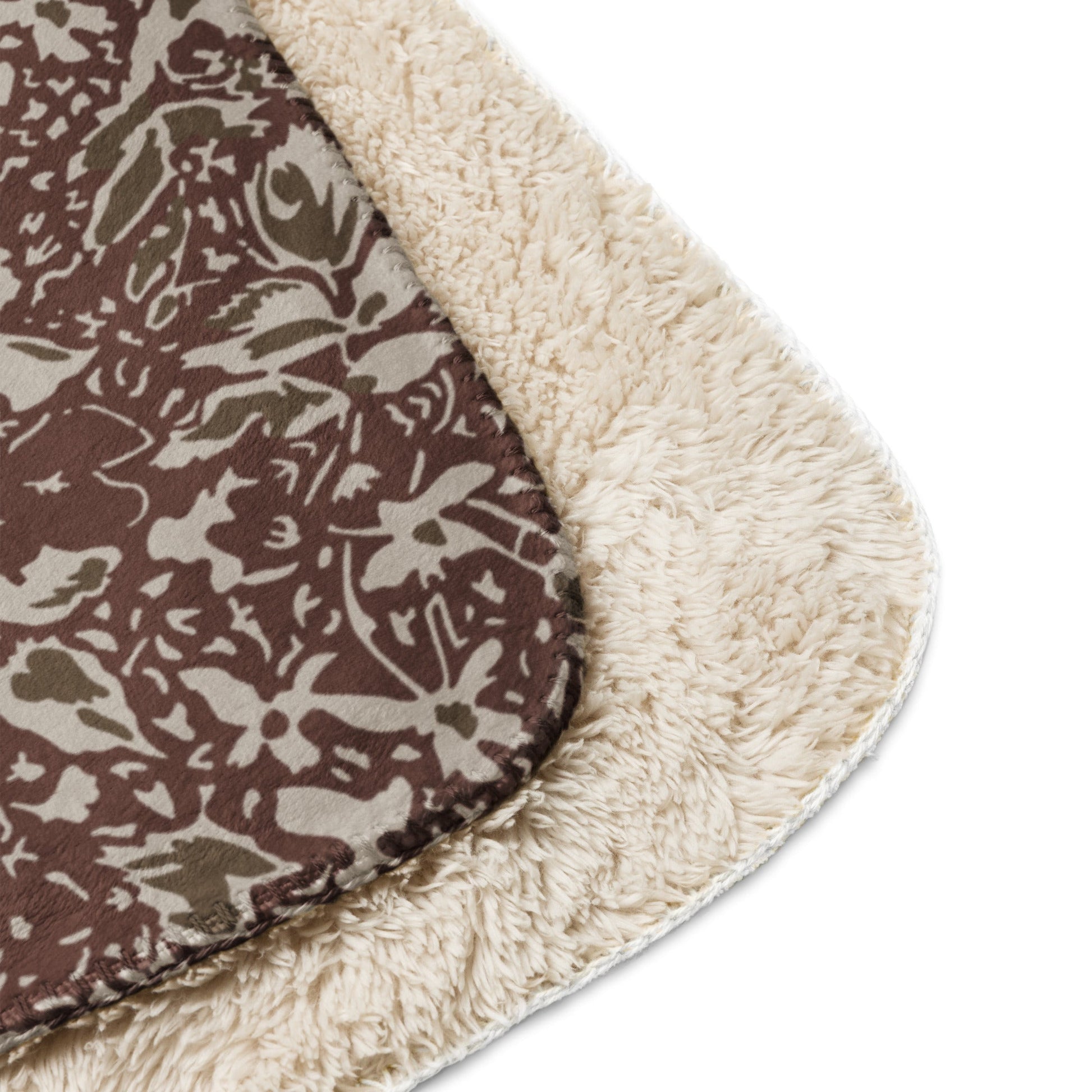 Romanian Soviet 1990 Leaf Autumn CAMO Sherpa blanket - Blankets