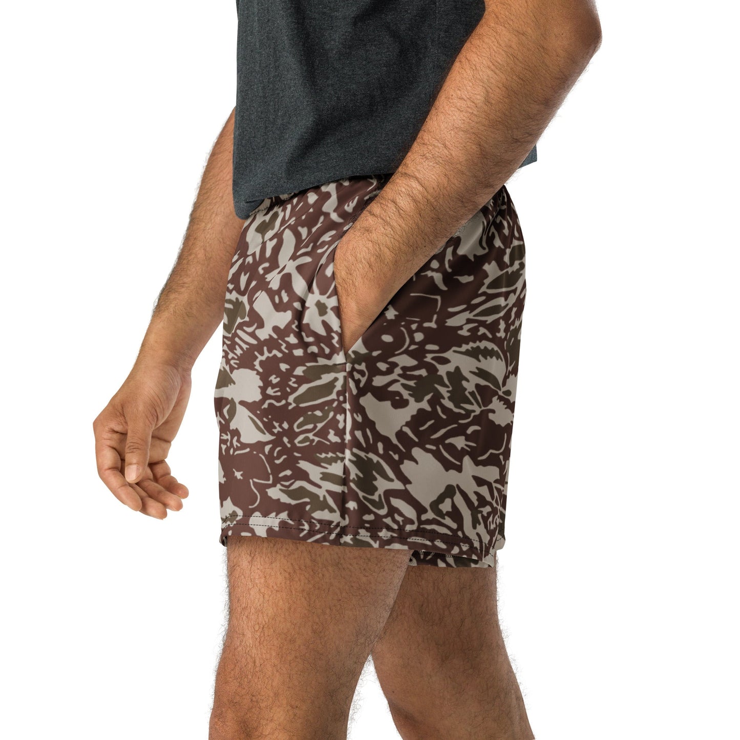 Romanian Soviet 1990 Leaf Autumn CAMO Unisex Athletic Shorts - XS