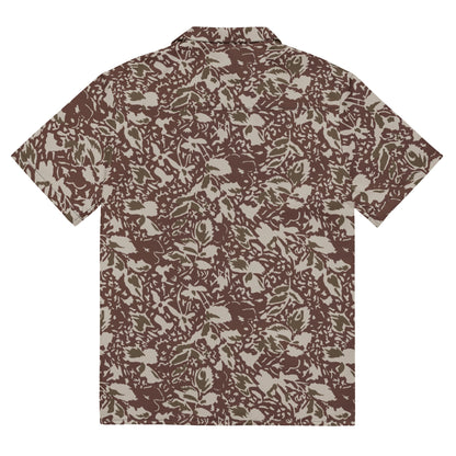Romanian Soviet 1990 Leaf Autumn CAMO Unisex button shirt - Button Shirts