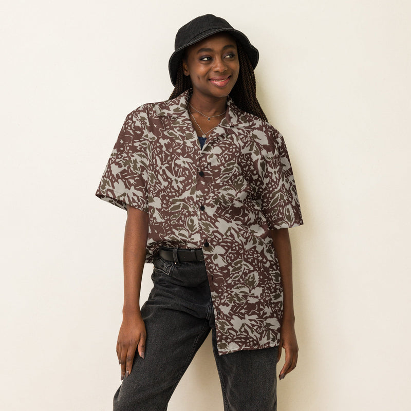 Leaf M90 Romanian Autumn CAMO Unisex Short-Sleeve Button Shirt - Button-Up