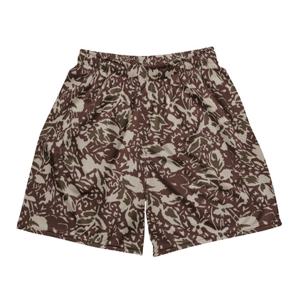 Romanian Soviet 1990 Leaf Autumn CAMO Unisex mesh shorts - 2XS - Mesh Shorts