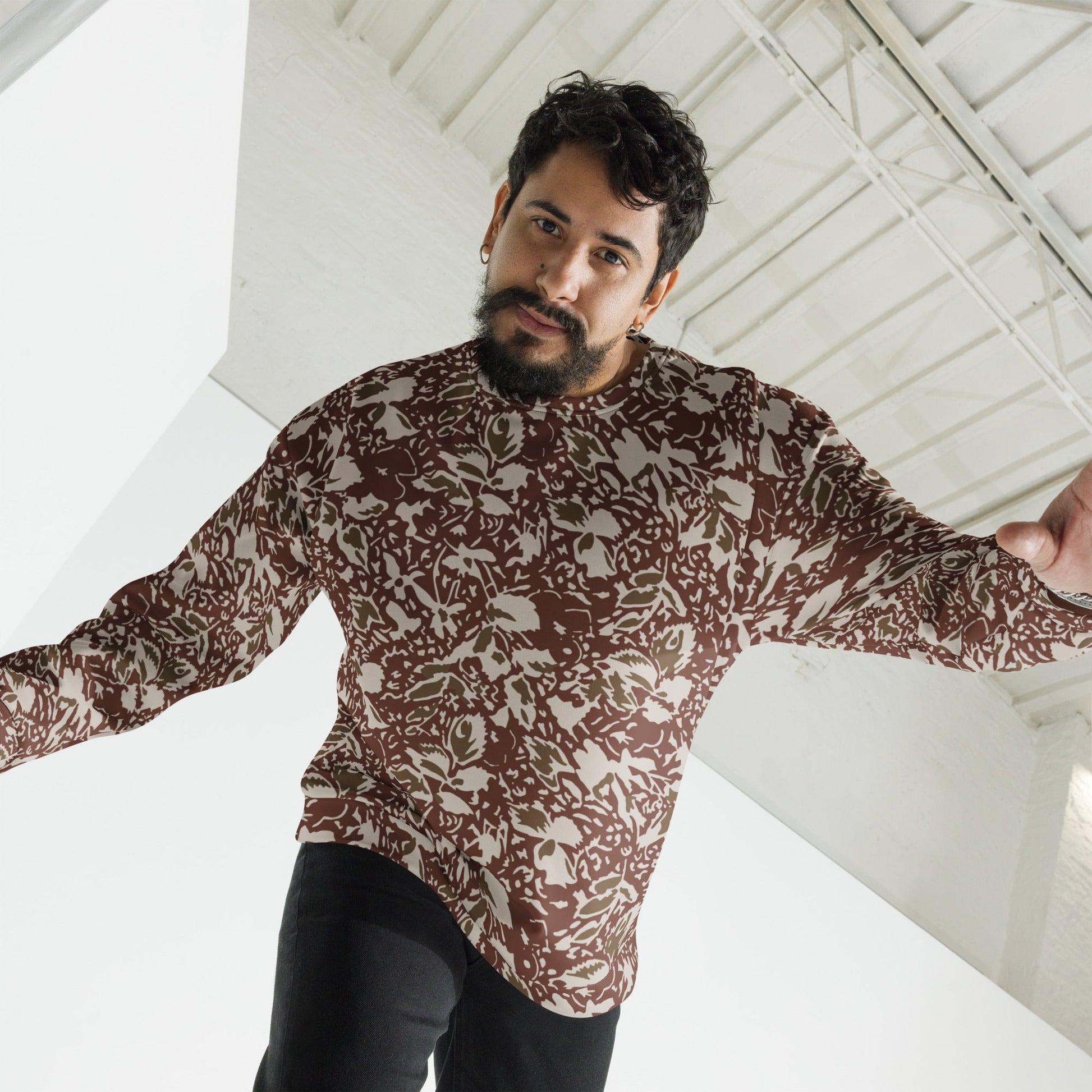 Romanian Soviet 1990 Leaf Autumn CAMO Unisex Sweatshirt - Sweatshirts