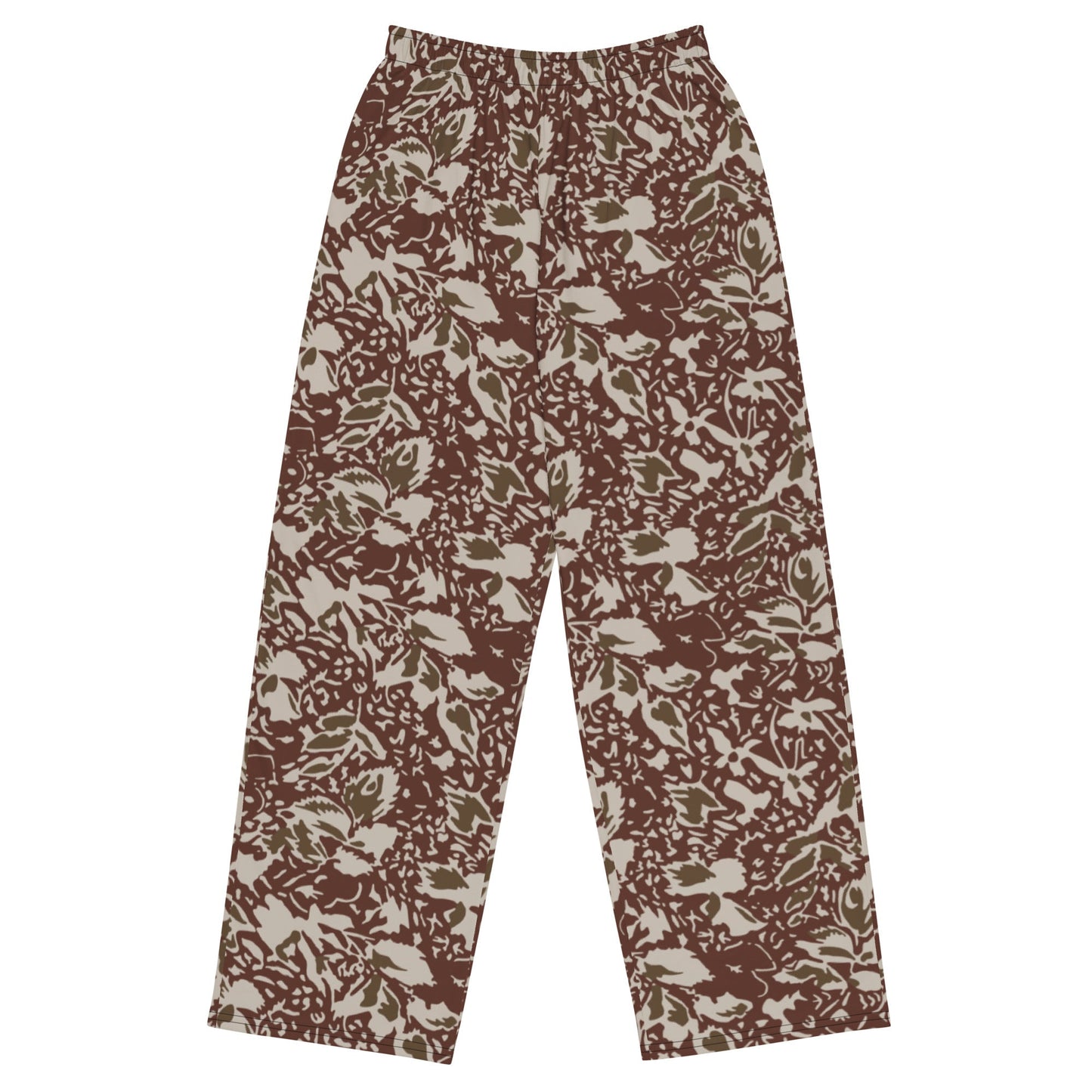 Romanian Soviet 1990 Leaf Autumn CAMO unisex wide-leg pants - 2XS - Wide-leg Pants