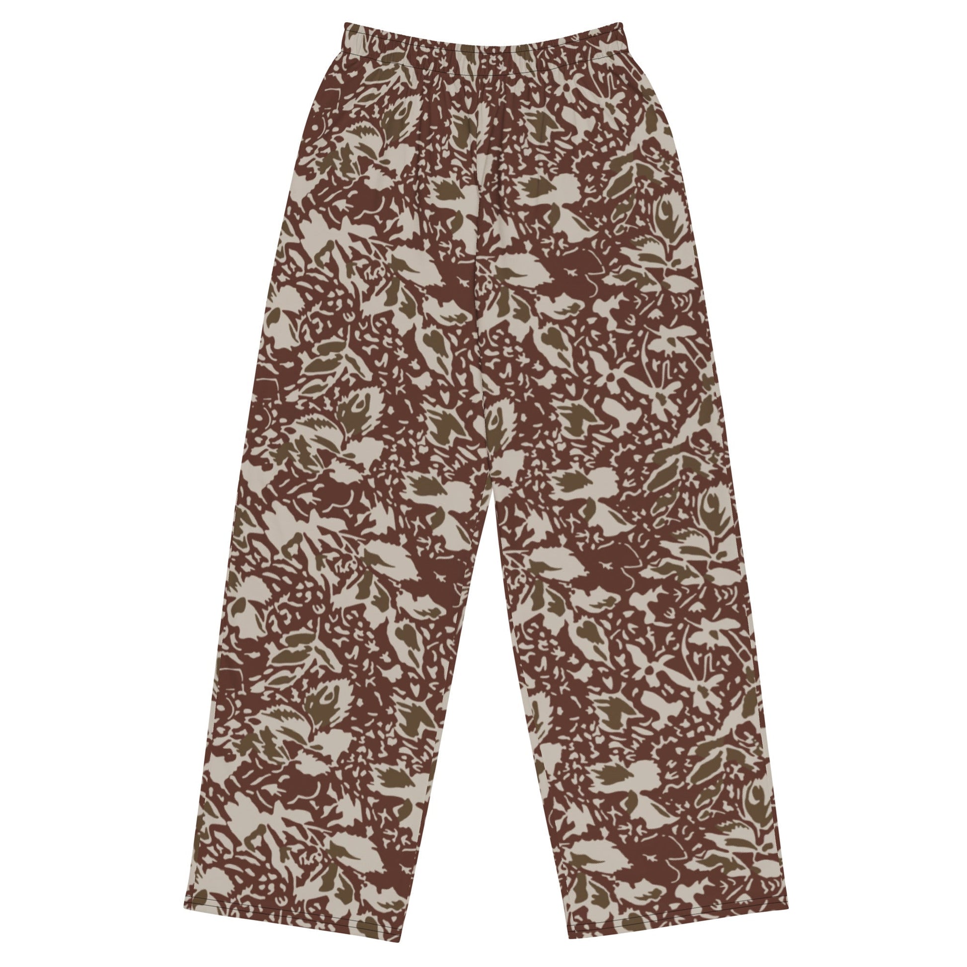 Romanian Soviet 1990 Leaf Autumn CAMO unisex wide-leg pants - 2XS - Wide-leg Pants