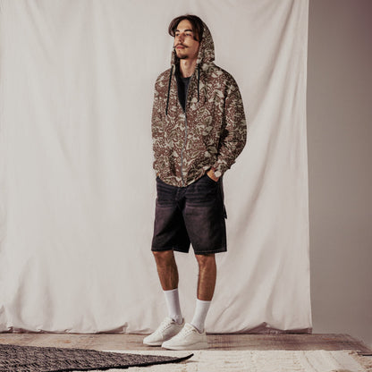 Romanian Soviet 1990 Leaf Autumn CAMO Unisex zip hoodie - Zip Hoodies