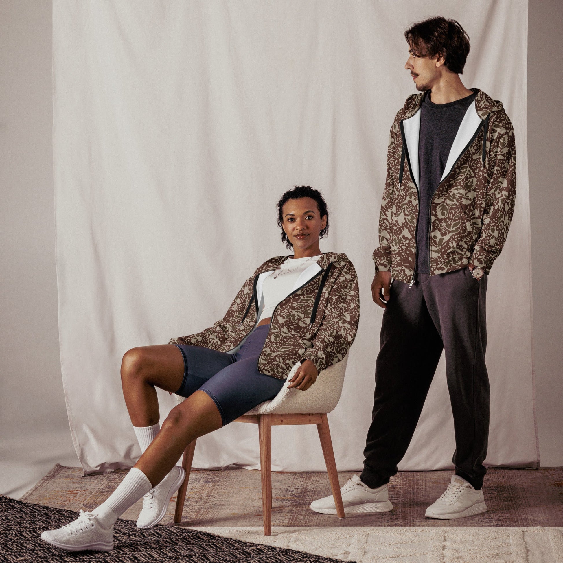 Romanian Soviet 1990 Leaf Autumn CAMO Unisex zip hoodie - Zip Hoodies