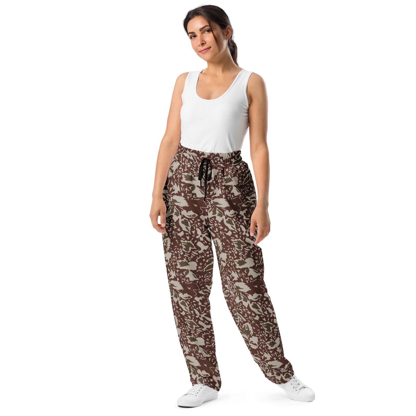 Romanian Soviet 1990 Leaf Autumn CAMO Wide-leg joggers - Joggers