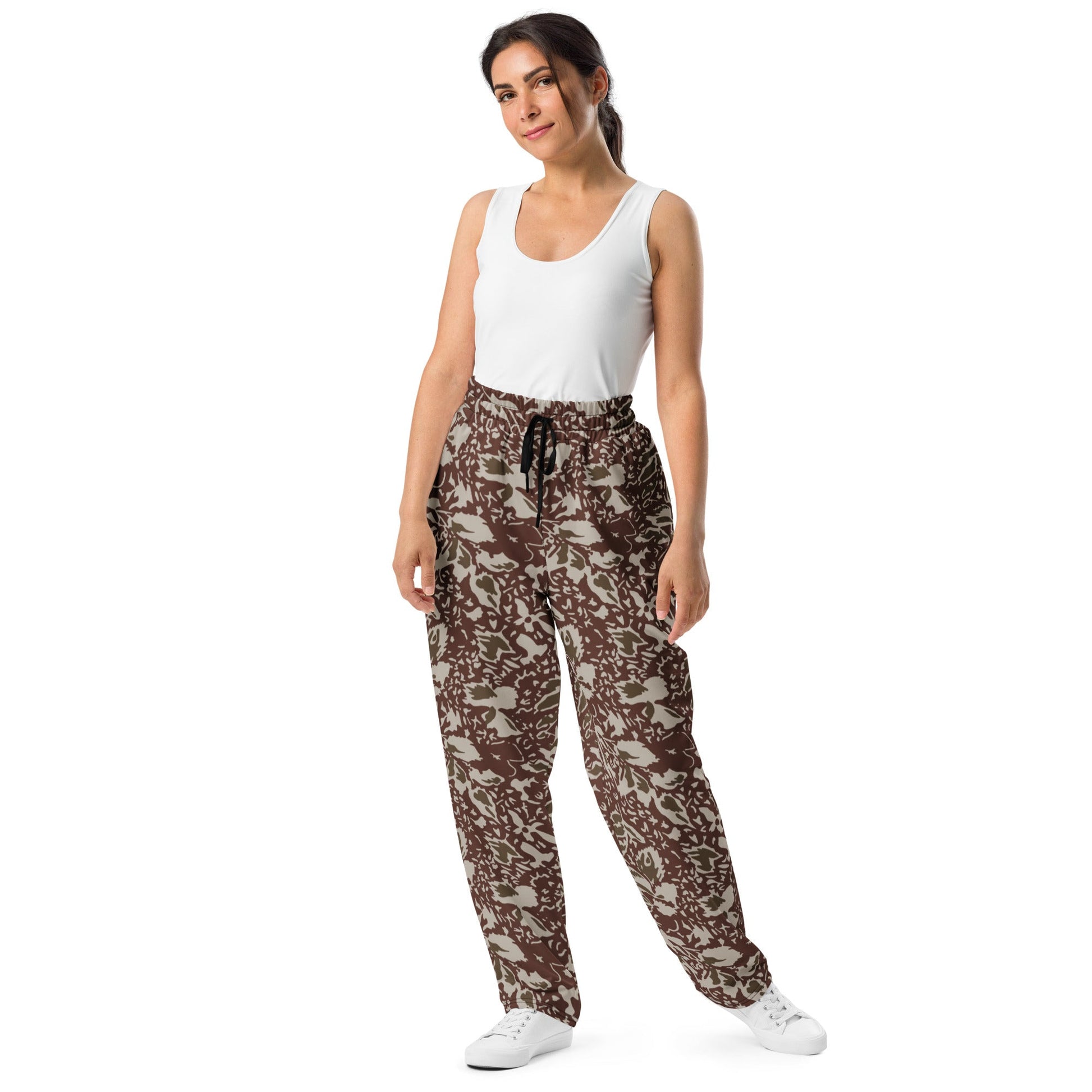 Romanian Soviet 1990 Leaf Autumn CAMO Wide-leg joggers - Joggers