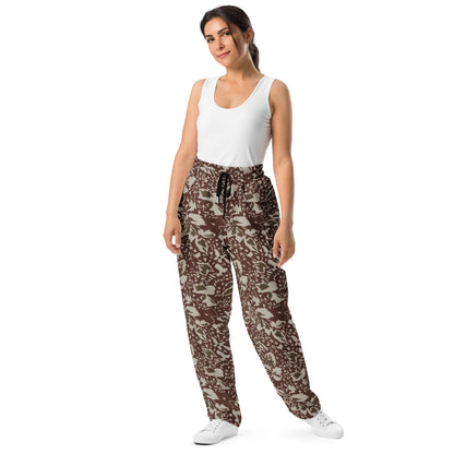 Romanian Soviet 1990 Leaf Autumn CAMO Wide-leg joggers - Joggers