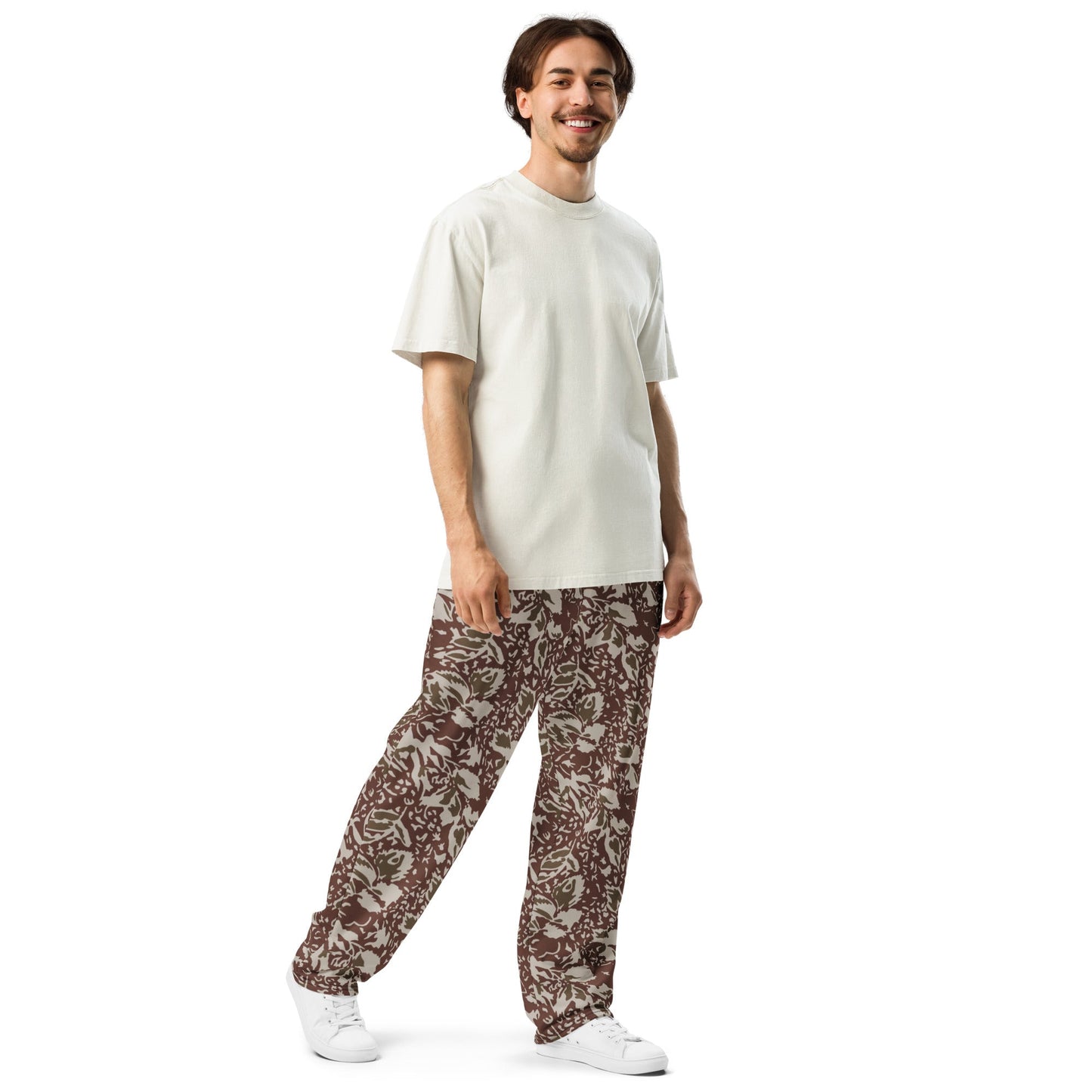 Romanian Soviet 1990 Leaf Autumn CAMO Wide-leg joggers - Joggers