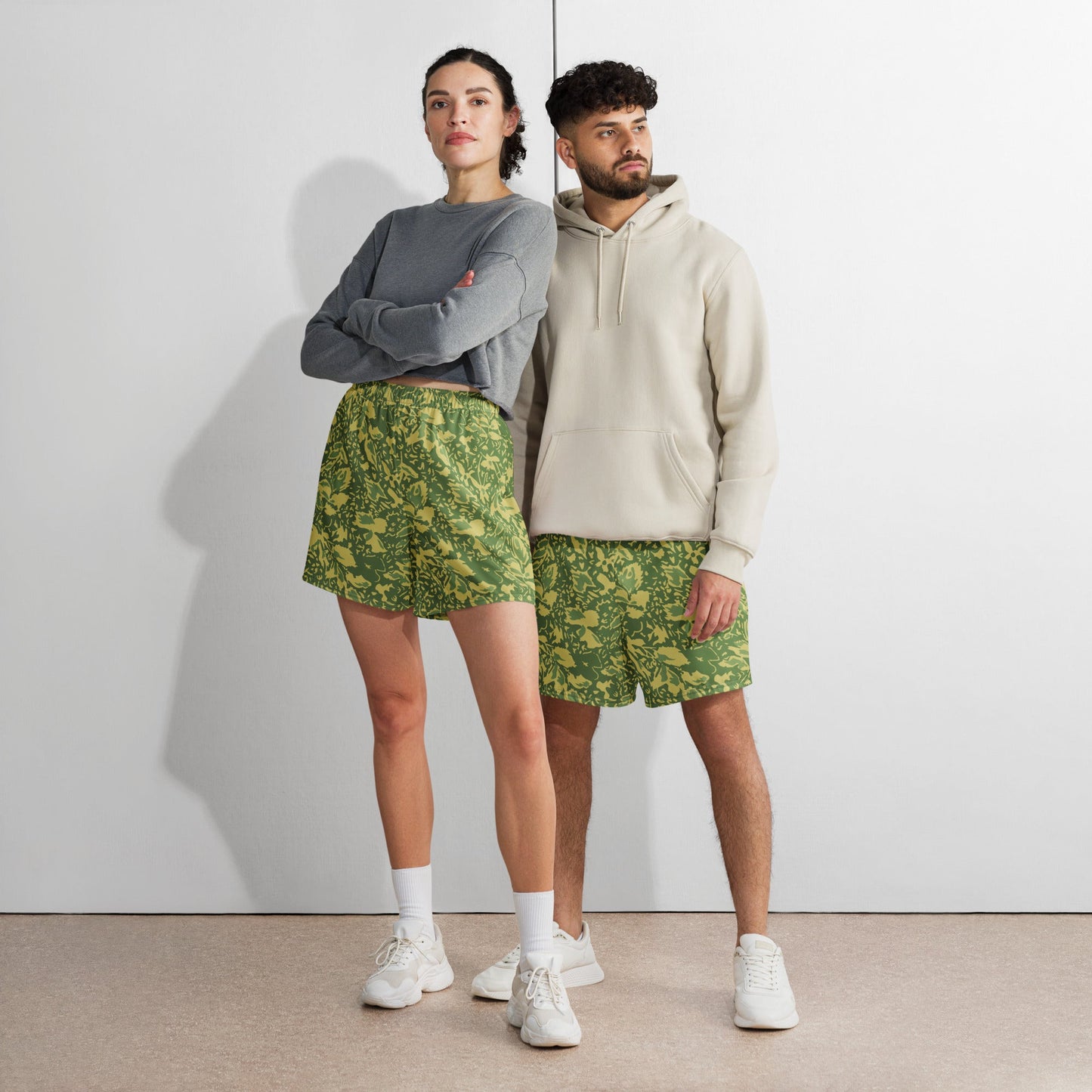 Romanian Soviet 1990 Leaf Spring CAMO Unisex Athletic Long Shorts