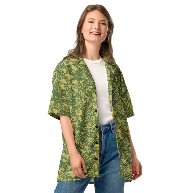 Leaf M90 Romanian Spring CAMO Unisex Short-Sleeve Button Shirt - Button-Up