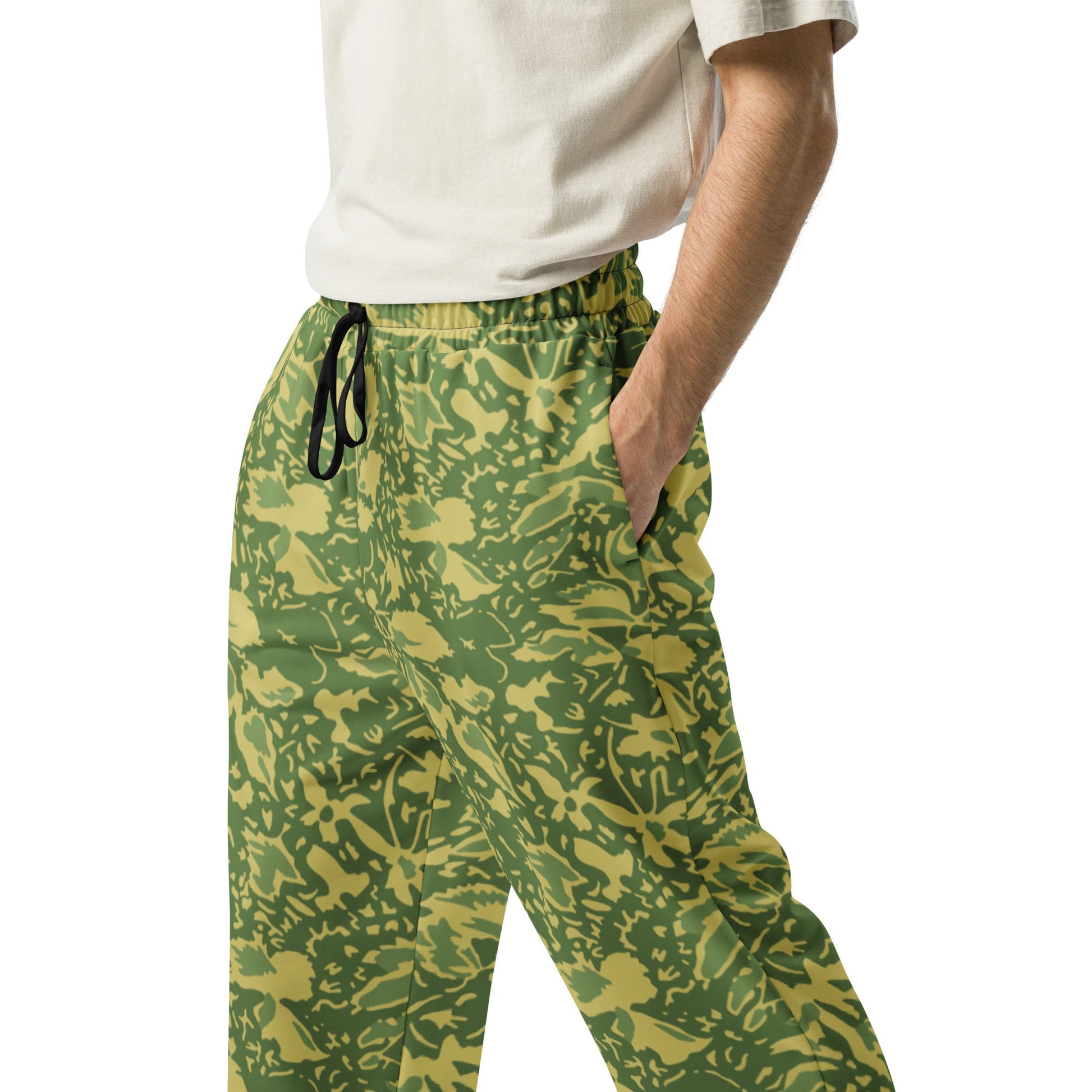 Romanian Soviet 1990 Leaf Spring CAMO Unisex Wide-Leg Joggers