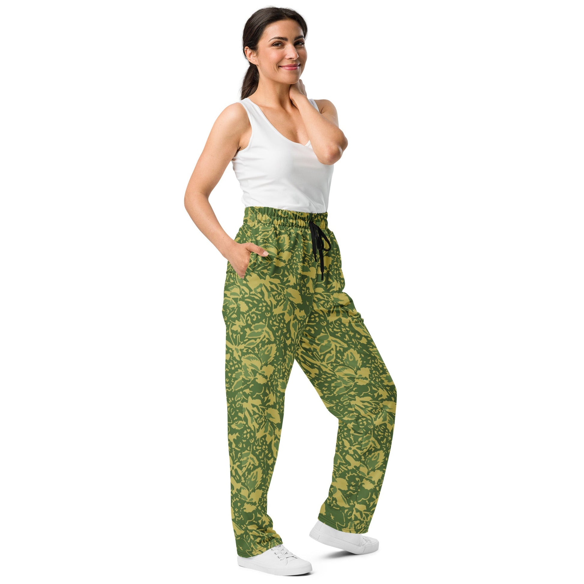 Romanian Soviet 1990 Leaf Spring CAMO Unisex Wide-Leg Joggers