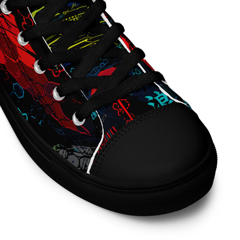 Ronin Neon Wraith Cyber CAMO Mens High-Top Canvas Shoes
