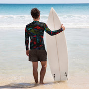 Ronin Neon Wraith Cyber CAMO Mens Long-Sleeve Rash Guard - LS
