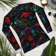 Ronin Neon Wraith Cyber CAMO Mens Long-Sleeve Rash Guard - LS