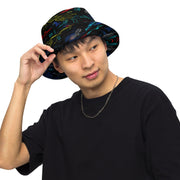 Ronin Neon Wraith Cyber CAMO Reversible Bucket Hat - Head