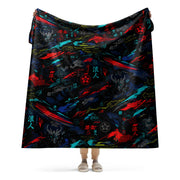 Ronin Neon Wraith Cyber CAMO Sherpa Blanket - 60″×80″