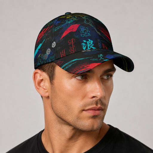 Ronin Neon Wraith Cyber CAMO Snapback Ball Cap - U / White - Head