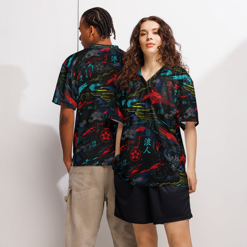 Ronin Neon Wraith Cyber CAMO Unisex American Football Jersey