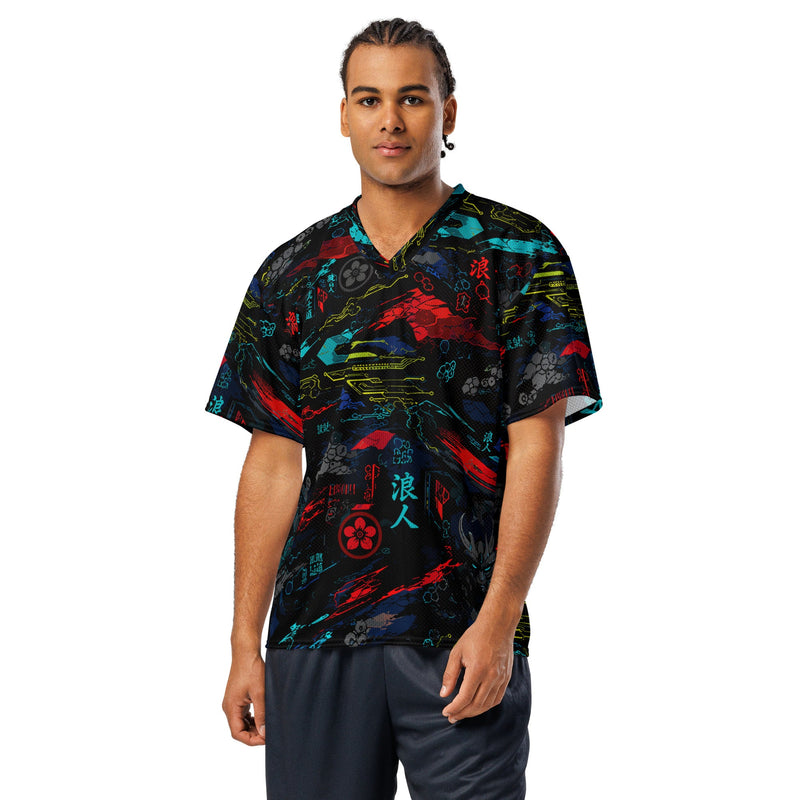 Ronin Neon Wraith Cyber CAMO Unisex American Football Jersey