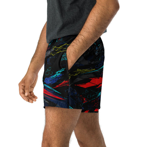 Ronin Neon Wraith Cyber CAMO Unisex Athletic Shorts - XS