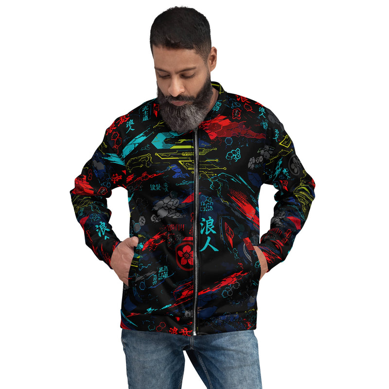 Ronin Neon Wraith Cyber CAMO Unisex Bomber Jacket