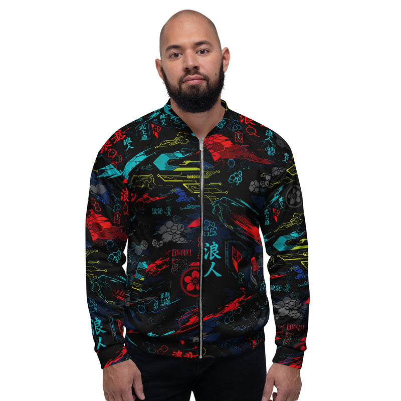 Ronin Neon Wraith Cyber CAMO Unisex Bomber Jacket