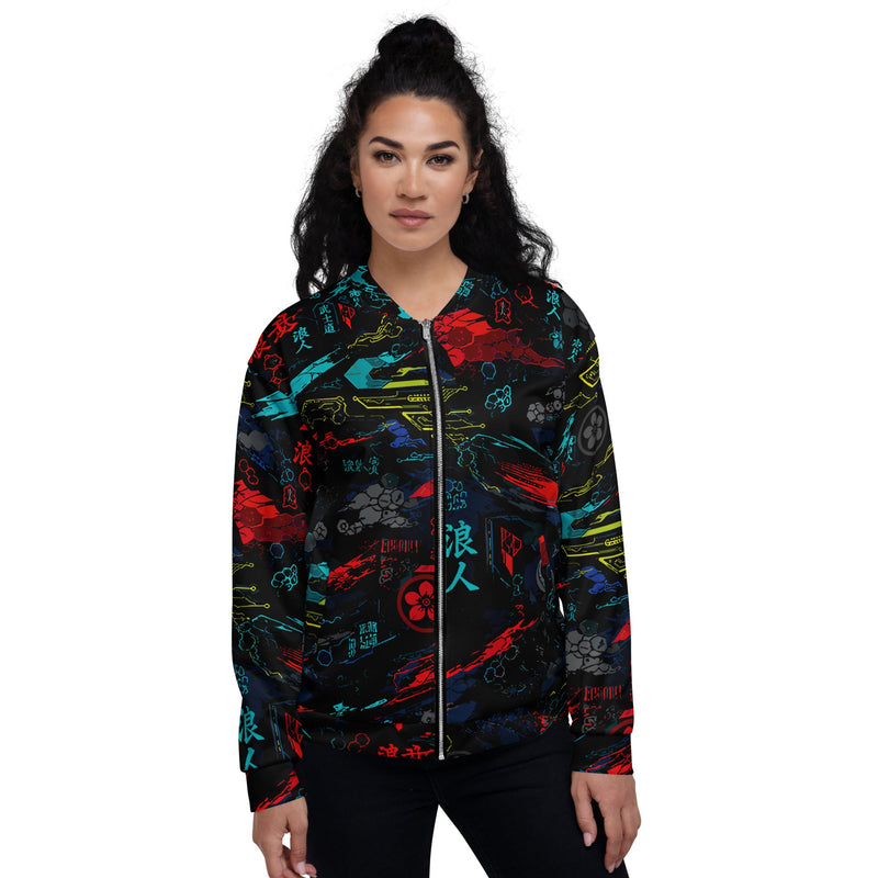 Ronin Neon Wraith Cyber CAMO Unisex Bomber Jacket